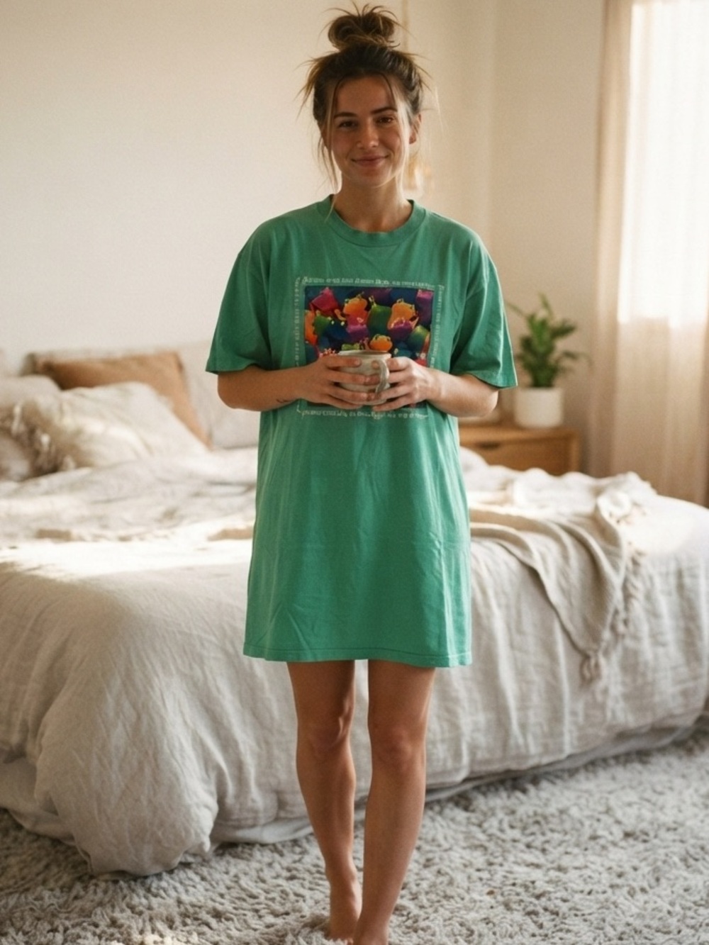 Vintage Heartland Apparel Frog Night Shirt Single Stitch